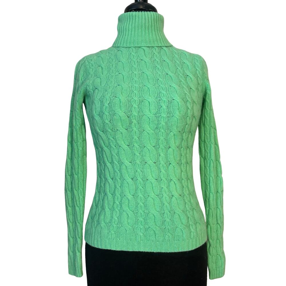 Doncaster Sport 100% Cashmere Sweater XS Green Soft Knit